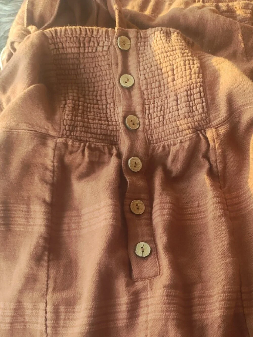 Free People One-Shoulder Wrap Dress in Rust - Picture 3 of 10